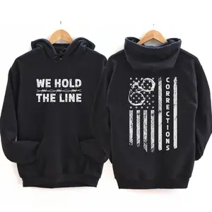 Corrections Officer Hoodie,  We Hold The Line,  Thin Gray Line, Gift for Corrections Officer