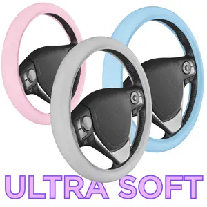 Ultra Soft Comfy Steering Wheel Cover - Standard 15" Inch, Non Slip Universal Fit Cute Car Accessories Interior Steeringwheelcover
