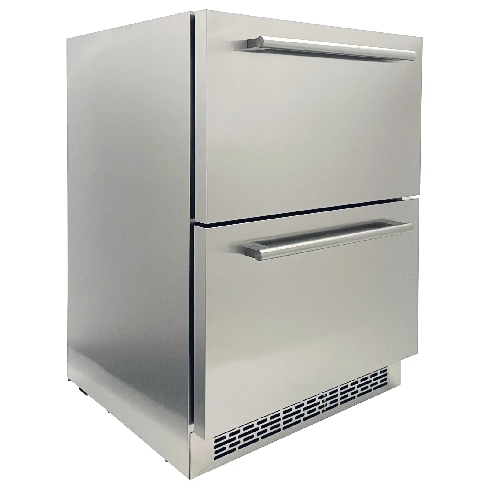 YOKOMA 110V Undercounter Fridge Stainless Steel Beverage Refrigerator Cool Storage