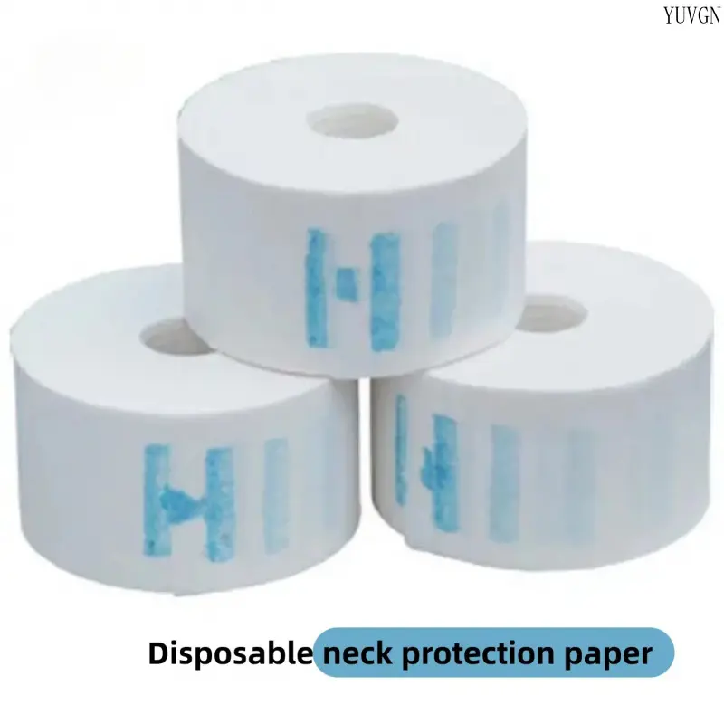 Disposable Barber Neck Strip, Waterproof Hairdressing Paper Neck Cover Wrap, Sanitary Hair Cutting Accessory for Salon & Outdoor Leisure Use,