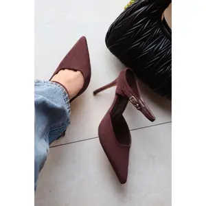 Kaley Mule Heel Pumps - Brown