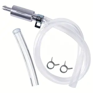 1 PCS Universal Brake Fluid Deflerator, Brake Bleed Hose, Brake System Bleeding Tools, Auto Motorcycle Clutch One-Way Check Valve Tube Deflation Tool Kit Hose with Metal Clamp.