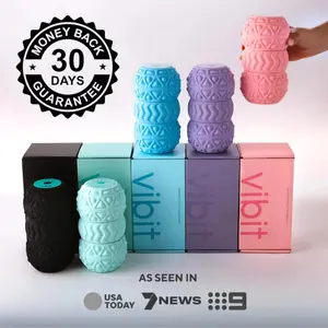 Vibit ROLL - Portable Vibrating Massage Roller for Deep Tissue with Rechargeable Batteries, 4 Vibration Levels, , Cordless for Feet, Legs, Back & Travel-Friendly