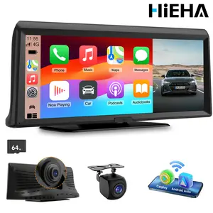 【HiEHA | DealsForYouDays & Father's Day Gift】2026 Dash Cam with 8.14" Wireless CarPlay Touchscreen, Wireless Carplay & Android Auto, 1080P Backup Camera, 2K Front, Mirror Link/Bluetooth/GPS Navigation/Satellite Radio for All Vehicles