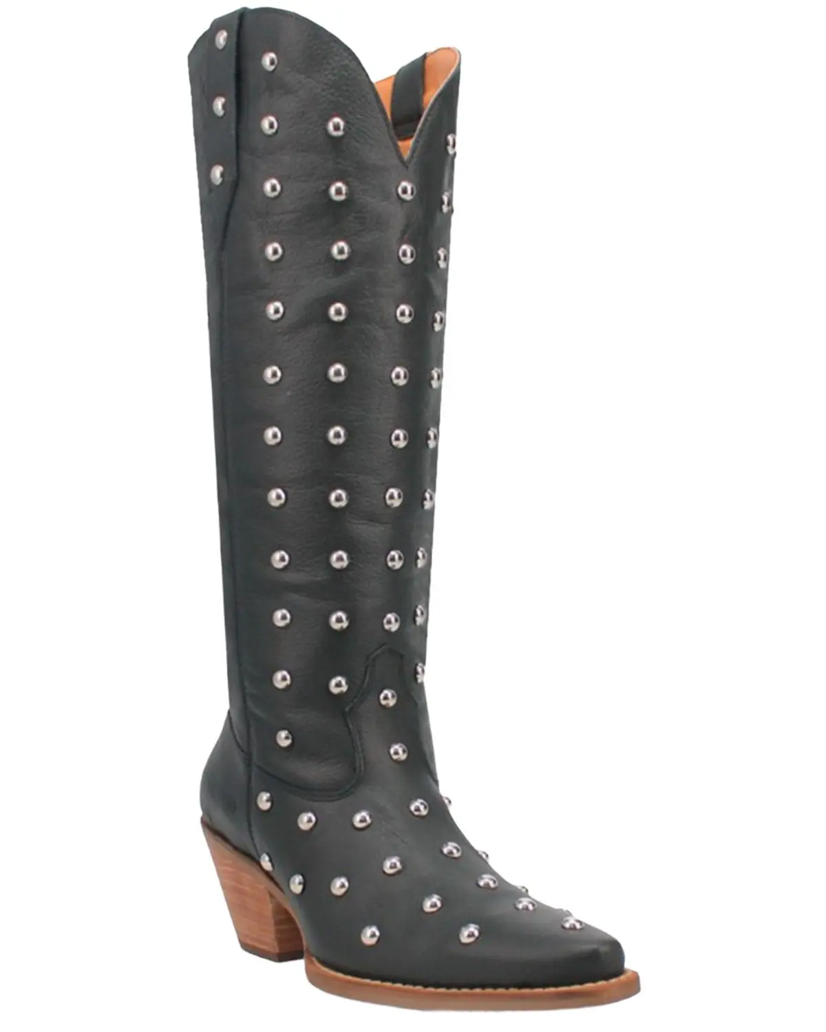 Dingo Women's Women'S Broadway Bunny Studded Tall Western Boot Snip Toe - Di155-Black