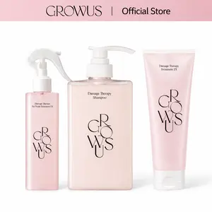 GROWUS 3-Step Glassy Hair Routine Set | Frizz Control Set for Glassy Hair, K-Beauty Hair Care | Shampoo, Treatment & Leave-in Spray outdoorfun