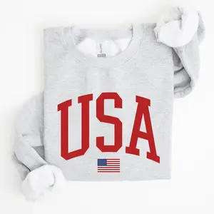 USA Flag, Red, America, Patriotic, 4th of July Sweatshirt, Women's Crew Neck, 4th of july outfits for women, 4th of july, 4th of july shirt, 4th of july shirt for women, t shirts for men