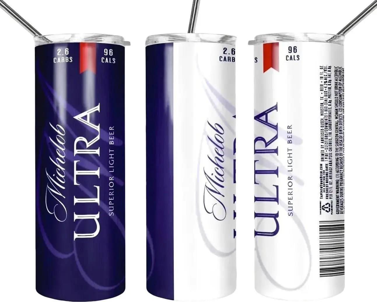 Michelob Ultra Tumbler, 20oz 30oz 40oz Insulated Tumbler, Drinking Lover Gift, Stainless Steel Drinkware