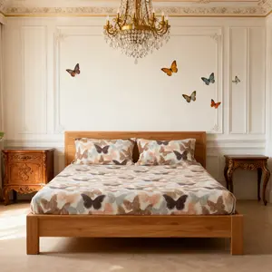 Comfortable Bedding Set Includes Fitted Sheet and Two Pillowcases, Soft Polyester Material for Cozy Sleep Experience, Secure Fitted Sheets