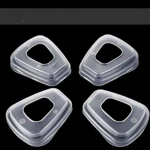 4 Pcs 501 Filter Retainer Cover for 6200 6800 7502 Respirator Facepiece Gas Mask, Durable Replacement Parts, Essential Safety Gear