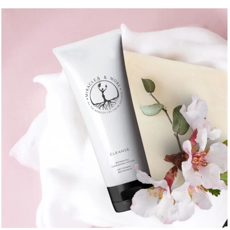 Miracles & More Botanical Cleansing Lotion 240ml - Coconut & Sugar Beets Formula for Facial Skincare Cleansing Comfort Skin Repair Cleanser Facial Wash