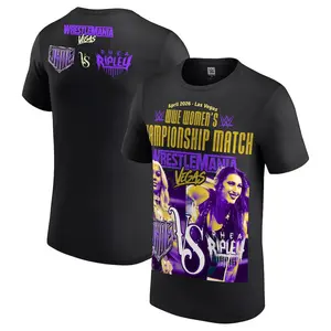 Men's Black WrestleMania 42 Rhea Ripley vs. Jade Cargill T-Shirt, Fashion Cotton, Full Colors, Full Sizes, For Men, For Women