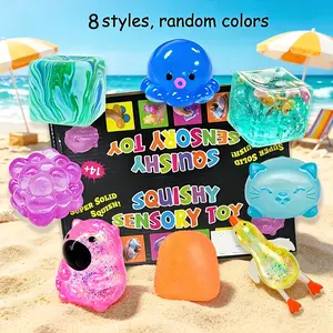 8pcs/set - New Unique Blind Box with various styles, rich kneading, cute, slow rebound food toys, soft touch, soothing anxiety, creativity, stress relieving toys, perfect holiday party gifts