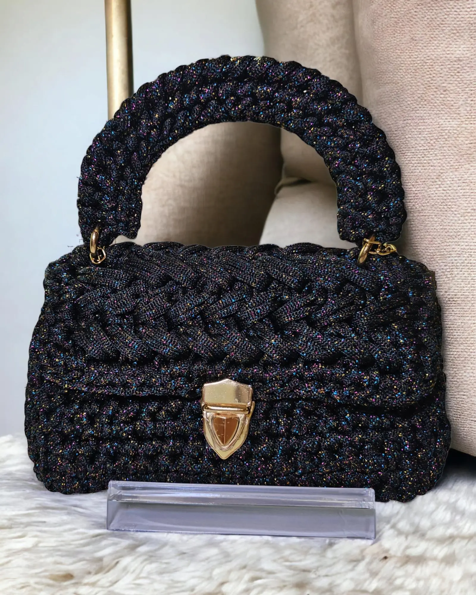 Sparkling Party Crochet Handbag Sparkling Party Crochet Handbag