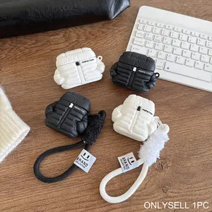 1 down jacket shaped headphone case, cute wireless Bluetooth headphone case, drop resistant, durable and stylish accessory, suitable for AirPods pro3/1/2/3/4/pro/pro2 (shape may vary depending on model)