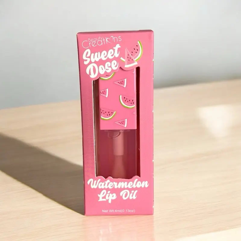 Sweet Dose Watermelon Lip Oil - Hydrating & Nourishing Gloss with Jojoba Oil & Vitamin E for a Radiant, Healthy Shine, Cosmetic, Moisturizer, Radiance, Lip Care, Lipgloss