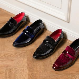 BRUNO MARC Men's Patent Leather Penny Loafers - Classic Chic Office Footwear, Business Casual Closed Round Toe Slip-Ons, Plain Pattern, Removable Insole, Rich Colors for Wedding, Versatile Gifting (Father's Day, Birthday, For Him)