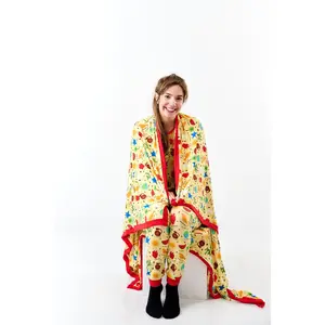 Bamboo Signature Blanket - Loteria - Soft and Durable Design - Ideal for Home Decor