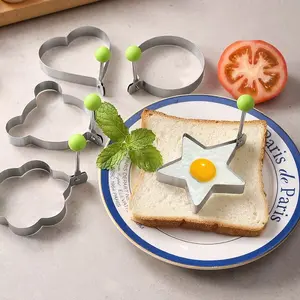 Stainless steel egg frying mold DIY model egg frying mold heart-shaped round fried egg rice ball mold set