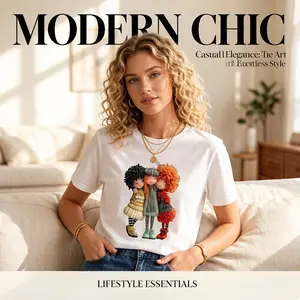 Women's Plus Size Vintage Graphic Tees - Three Best Friend Dolls Oversized T-Shirt | Cute BFF Trendy Tops