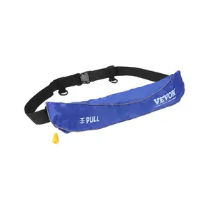 VEVOR Manual Inflatable Belt Pack for Adults, 105N Buoyancy, Over 80 Pounds and Up to 59 in Waist Adjustable, Inflatable PFD Waist for SUP Paddelboarding, Kayaking, Blue (CO2 Cylinder Not Included)