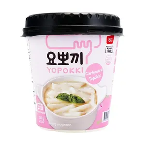 YOPOKKI Korean Stir-Fried Rice Cake Creamy Cheese Flavor 120g Cup