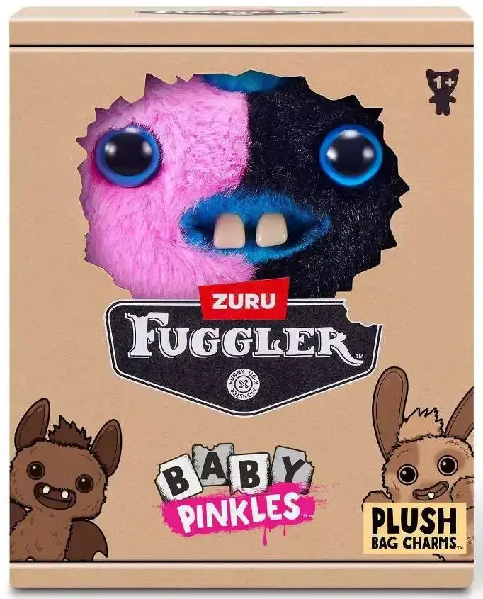 Fuggler | Baby Pinkles Wide Eyed Weirdo | 3.5" Heart Plush Bag Charm