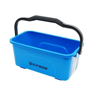 Blue Dragon Bucket 3 gal/11 ltr Lightweight Compact for Window Cleaning with 14" Washer Capacity and Soft Walled Design
