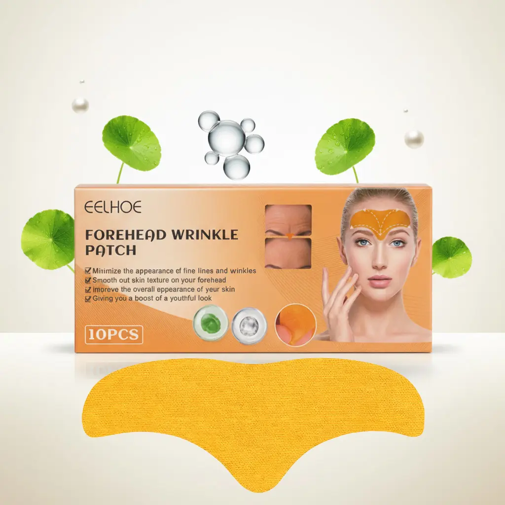 EELHOE Unscented Fresh Forehead Patches - Gentle, Amino Acid-Infused, 10 Pcs Overnight Anti-Aging Masks with Centella Asiatica & Collagen, Soothing Blemishes Treatment, Easy to Use for Adults' Night Routine