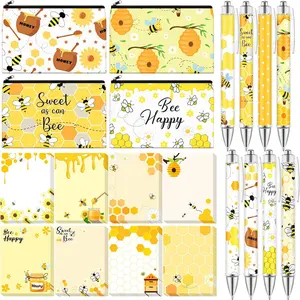 20 count   Set Cute Sticky Notes with Pens, Pencil Bags Makeup Bags, 3 x 4 Inch  Notepads, Funny 1.0 mm Ballpoint Pens, Office  Bow Party Supplies for Women