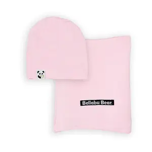 Blush Pink Bamboo Swaddle & Beanie Set