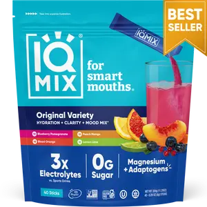 IQMIX Variety Pack (40 Sticks) - Sugar Free Electrolytes Powder Packets - Hydration Powder Supplements Drink Mix