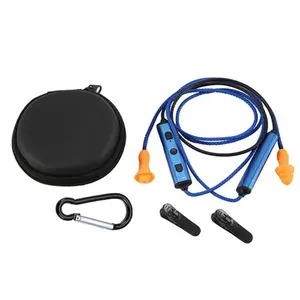 Bluetooth Earphones for Outdoor Climbing and Factory Work Neckband Wireless Earplugs with Microphone and Control Functions Clip Color Random Buckle Style Color Random