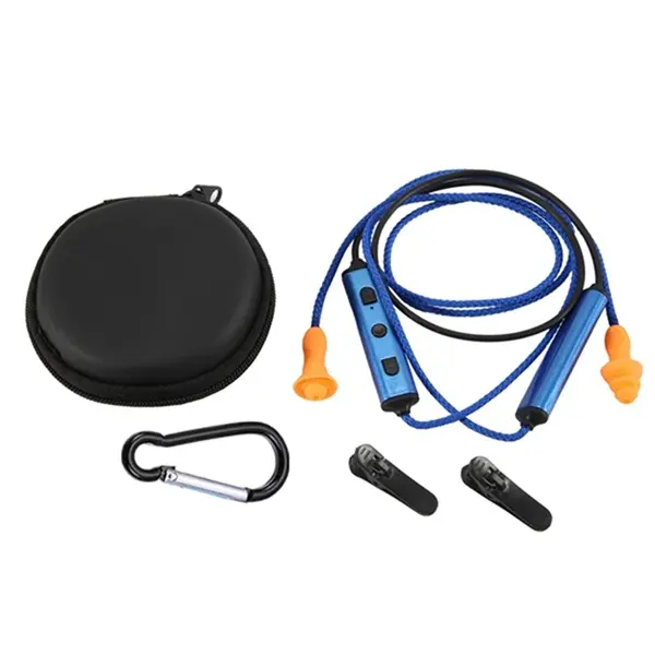 Wireless Neckband Bluetooth Earbuds with Microphone, Button Controls, Clip Buckle, Noise Cancellation, Radio, Mechanical Headset, Wired Backup Option – Electronic Audio Equipment Headphones Ideal for Outdoor Climbing, Factory Work (Random Colors),summerwi