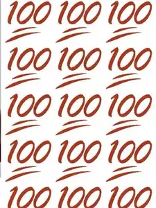 Straight-A Student Kit: 15 "100% Score" Test Paper Temporary Tattoos - Funny & Motivational School-Themed Skin Art Xoriginal