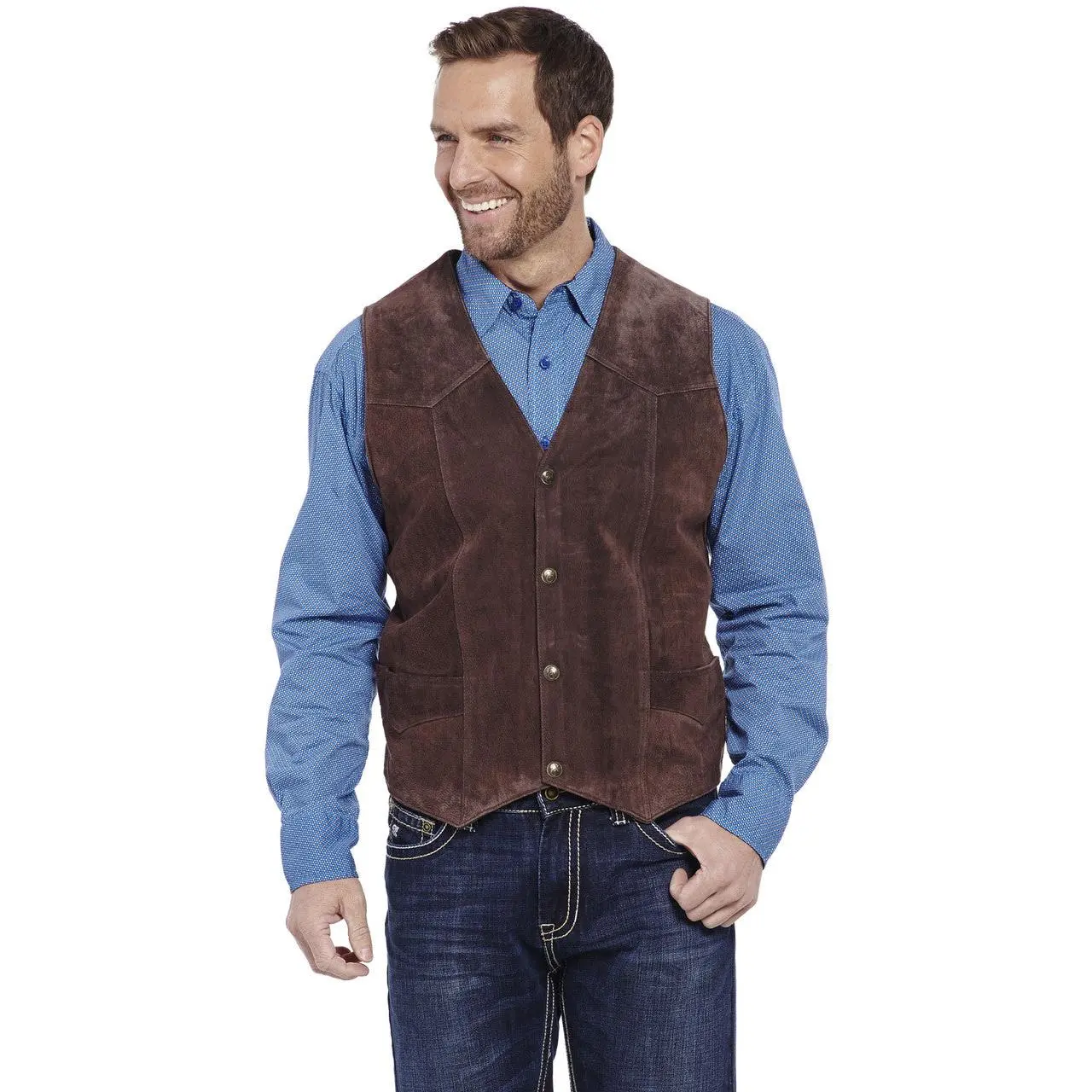 Men's Cripple Creek Snap Front Suede Vest