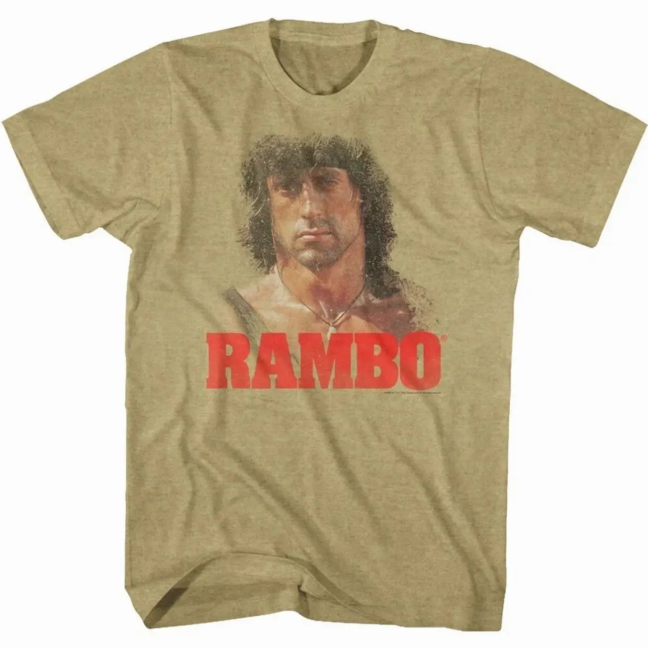 NewJohn J Rambo The Movie T-Shirt GRUNGE RAMBO 5IHB5