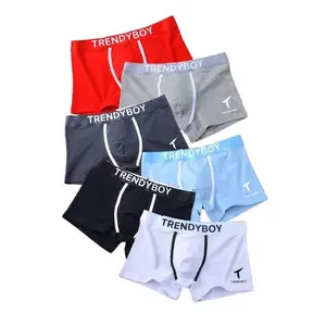 Men's 5-Pack Trendyboy Men'S Boxer Briefs, Breathable Soft Athletic Shorts, Elastic Comfort Fit UnderwearMedium Stretch Knit Fabric Menswear Panty