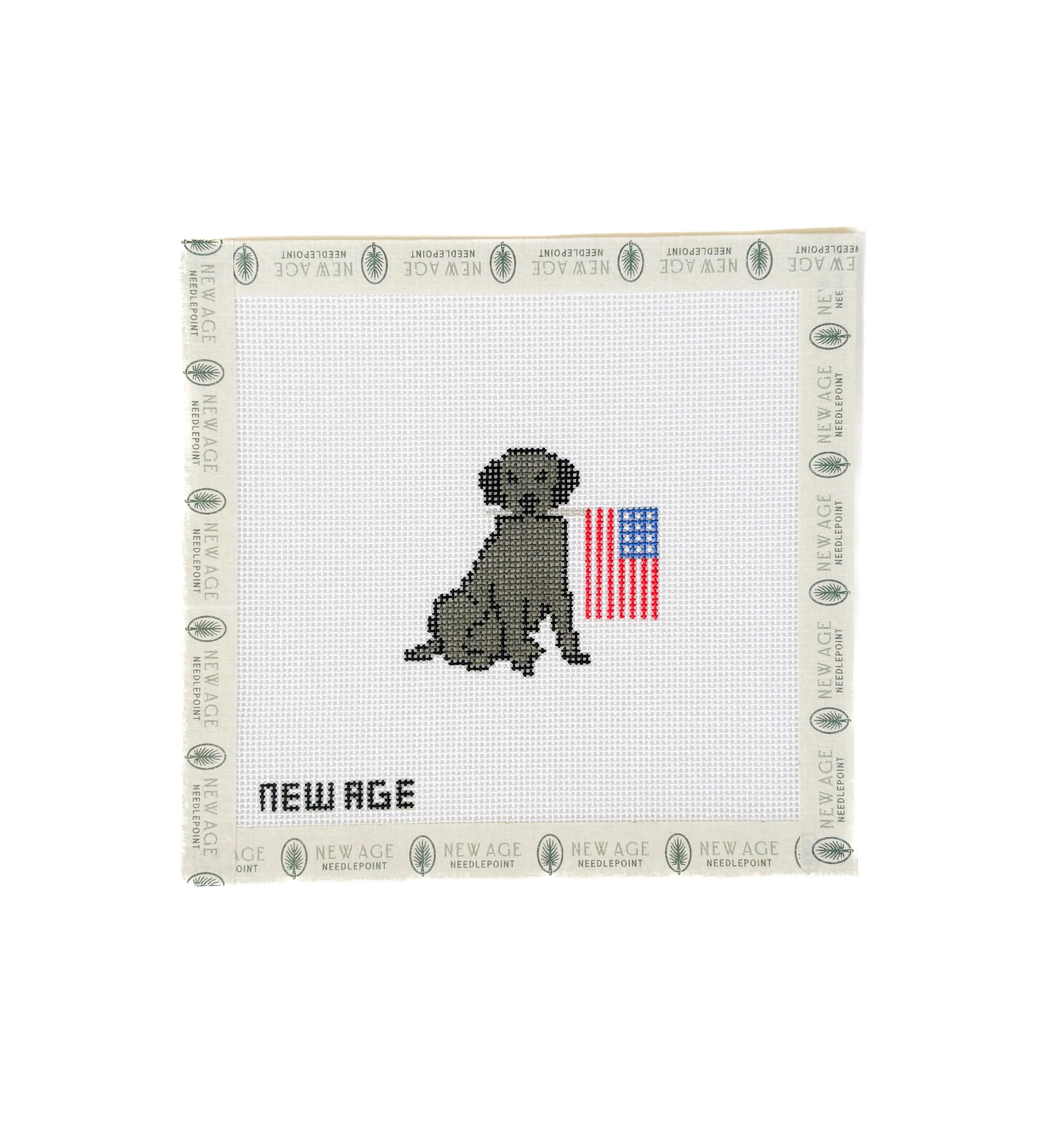 Patriotic Black Lab Canvas