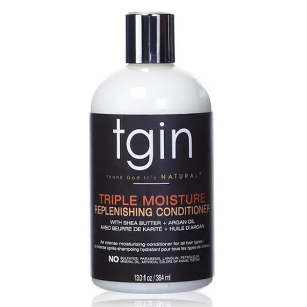 Tgin Triple Moisture Replenish Hydrating Hair Conditioner - 13 oz Haircare Product with Shea, Argan Oil, Aloe, Amino Acids, Hair Growth Support & Animal-Safe Benefits, Hair Growth Conditioner