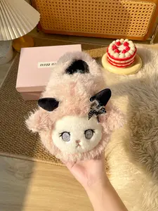 Women's Cute Sheep Cotton Slippers, Cartoon Comfortable Warm Thick Sole Indoor Home Shoes, Fall & Winter Casual Footwear