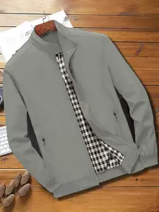Men's Plus Size Lightweight Comfortable Jacket, Casual Business Wear, Breathable Fabric, Perfect for Daily Use & Office Settings, Coats