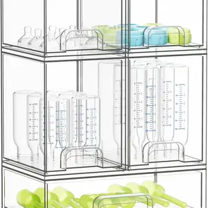 SpaceAid Baby Bottle Storage Organizer for Countertop, 5 Pack, 2S2M1L, 15.4" H