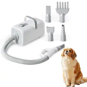 【New Product】 High-Velocity Pet Dryer | 1550W Heater & 4 Nozzles | Low Noise & 6.5ft Hose for Professional Grooming PetGrooming DogDryer