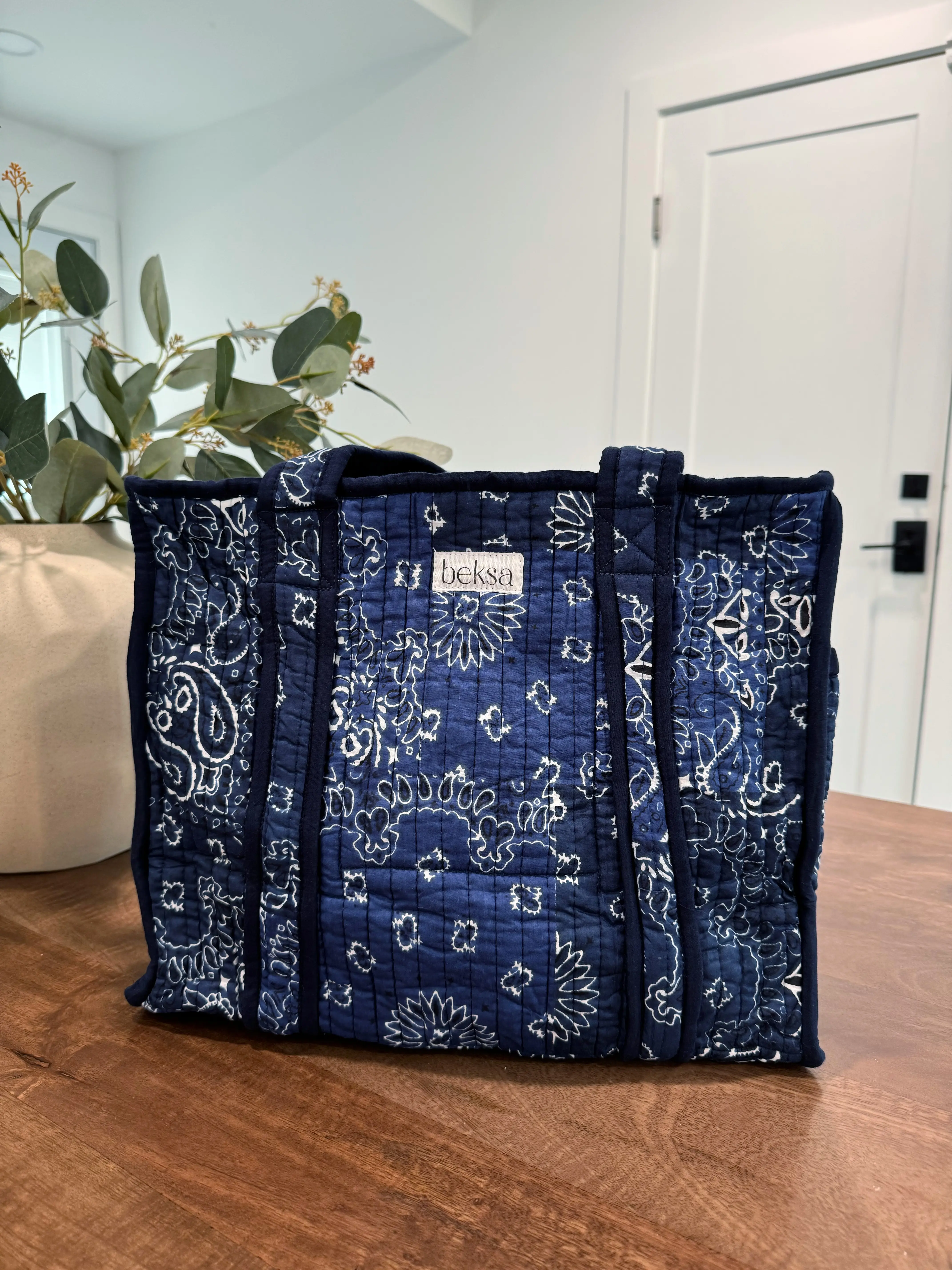 Women's Shoulder Bag, Bandana Tote Bag, Stylish Everyday Carry Accessory