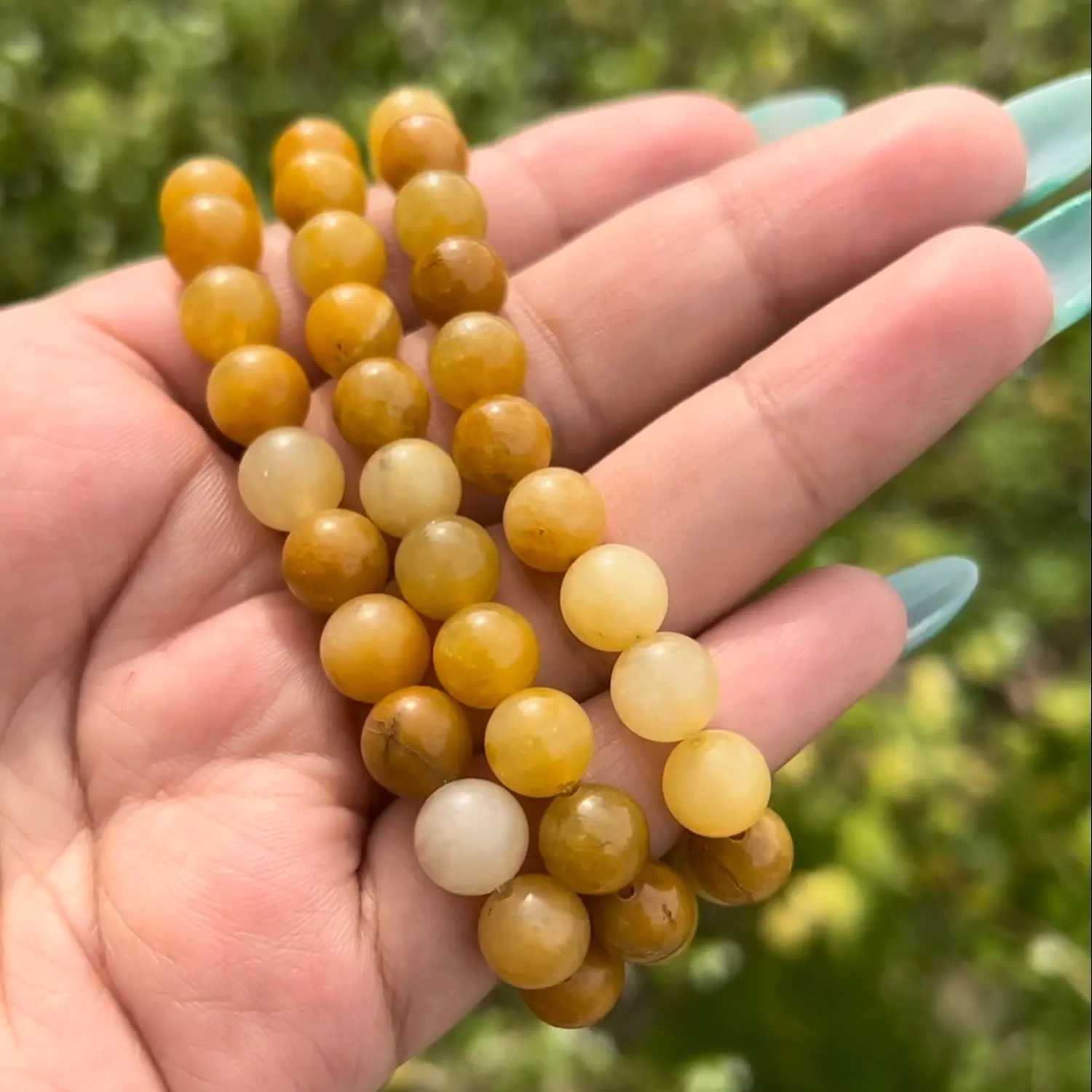 Yellow Topaz Genuine Crystal Bracelet - 8mm Beads, Natural Crystal Design, Unique Shape & Color, Elegant Accessory for Valentine’s Day