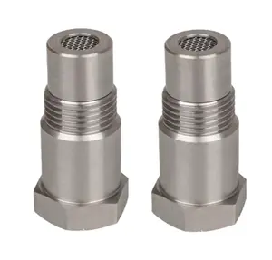 Automotive Oxygen Sensor 1/2 Pack Mini Oxygen Catalyst Sensor M18X1.5 For Automobile Silver Stainless Steel Car Accessories 2-Pack