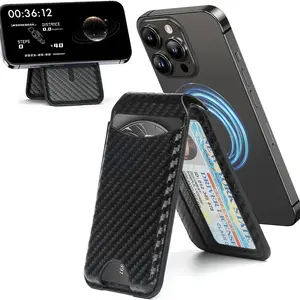 Mag-Safe Compatible Magnetic Wallet – Leather Card Holder with Adjustable Stand for iPhone 16/15/14/13/12 Series