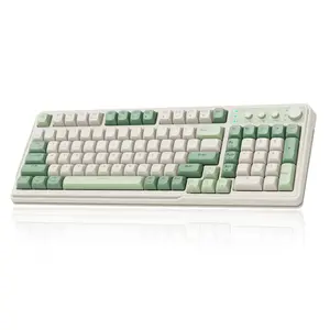 Lecoo C99 Tri-Mode Keyboard (Wired/2.4G Wireless/BT), Rechargeable Backlit Ergonomic Design Keyboard, Multifunctional for Home & Office Use