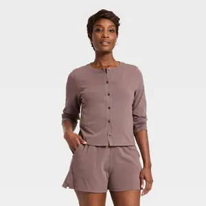 Women's Knit Cardigan - Universal Thread Brown L